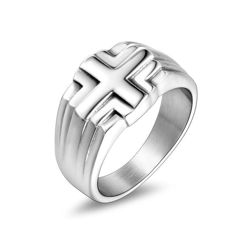 stainless steel christian ring