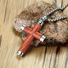 Men's Wooden Cross Necklace pendant