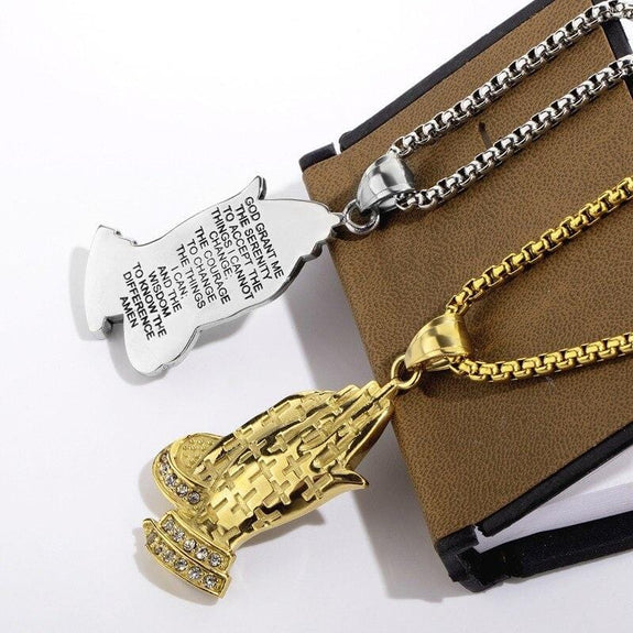 Serenity prayer mens necklace Clearance