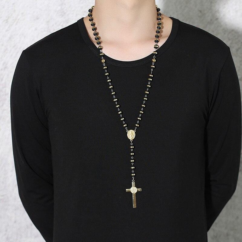 benedict cross necklace men
