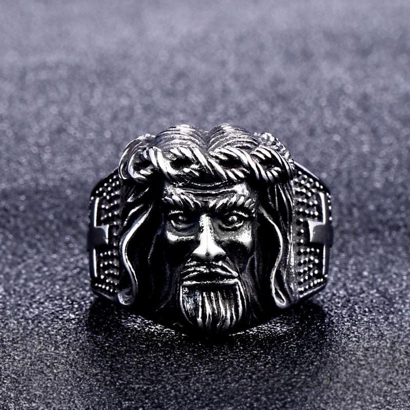 New Vintage Brass Religious Belief Jesus Head Ring for Men Women Retro Gold  Silver Color Finger Rings Bands Fashion Jewelry Gift - AliExpress