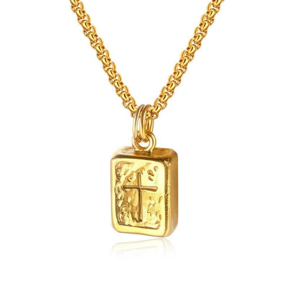holy cross pendant golden