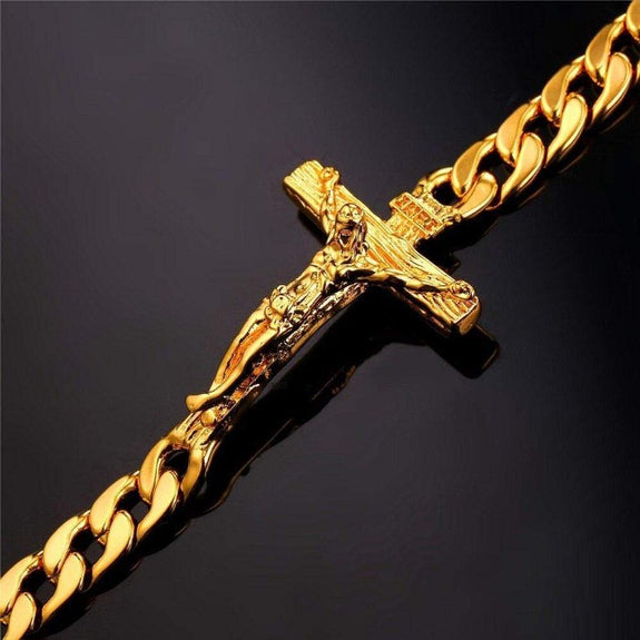 jesus bracelet for men golden
