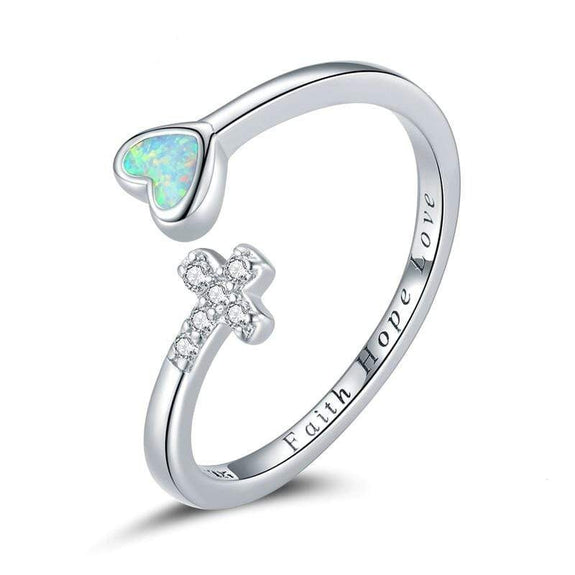 faith hope love ring sterling silver