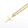 men's gold tone stainless steel cross pendant necklace