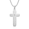 the lords prayer cross necklace steel