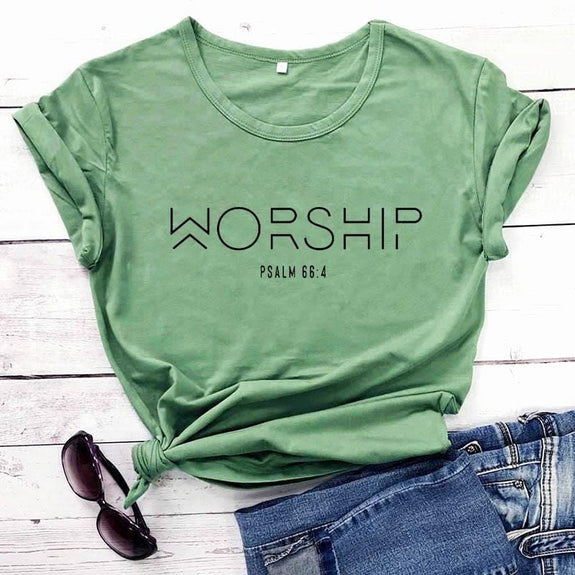 worship shirt green