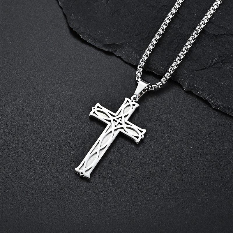 mens cross necklace christian
