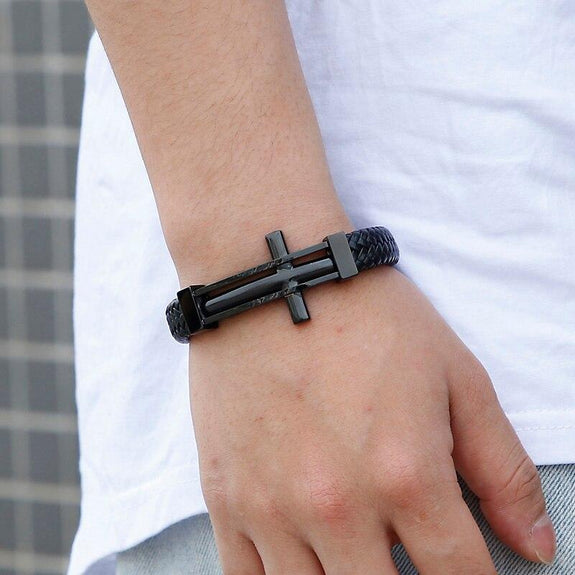 Men's Cross Bracelet  Modern Design
