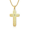 the lords prayer cross necklace gold