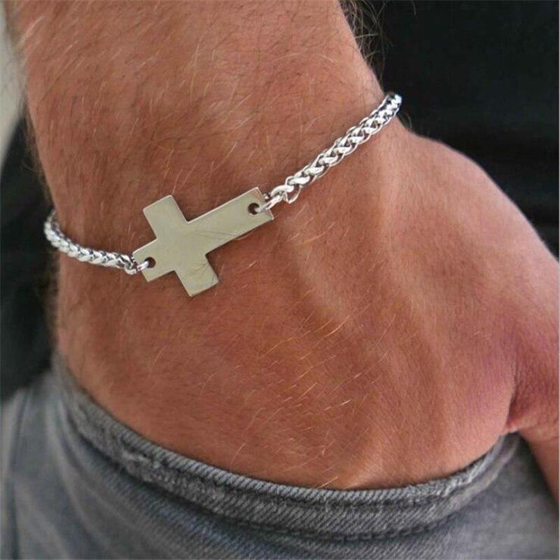 cross-charm-bracelet-chain for men