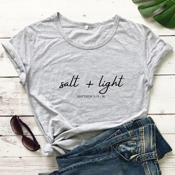 salt + light shirt