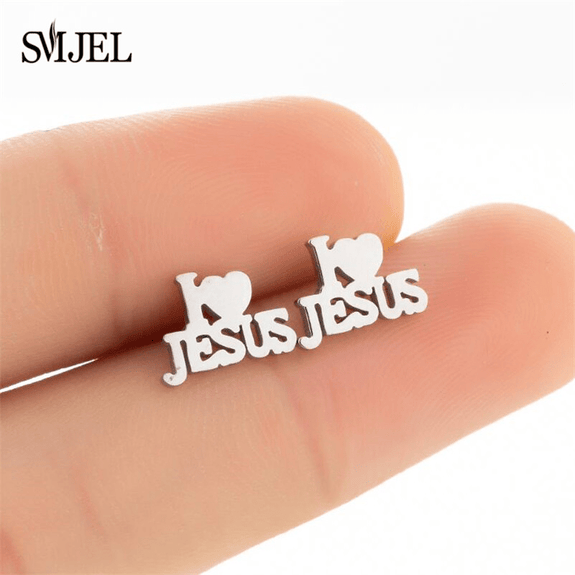 'I Heart Jesus' Christian Earrings