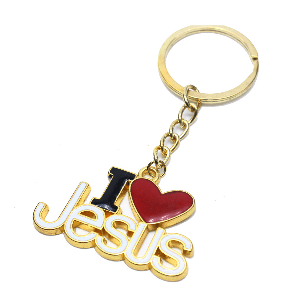 'I Heart Jesus' Christian Keyring | Religious Key Ring | Lord's Guidance