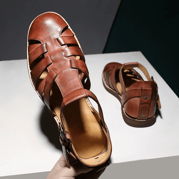 Men's Genuine Leather Jesus Style Sandals