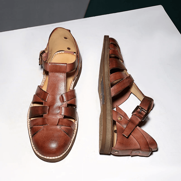 Men's Genuine Leather Jesus Style Sandals