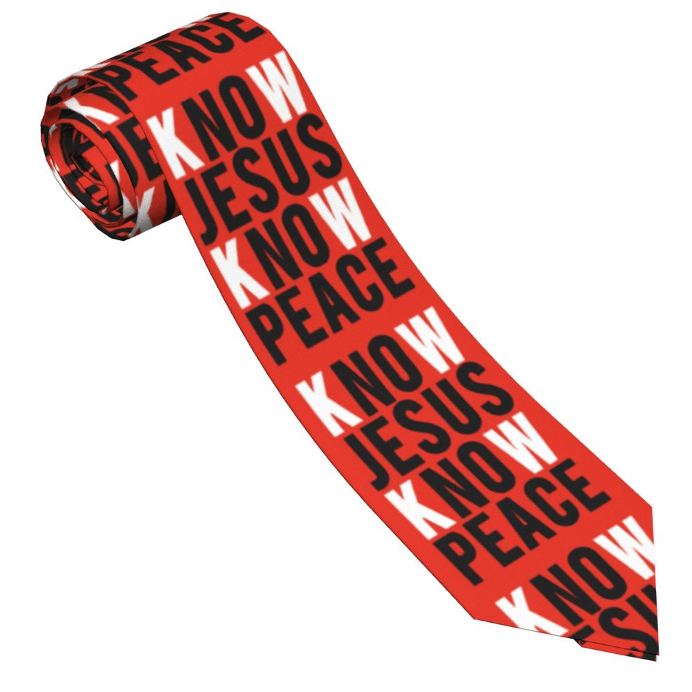 'Know Jesus Know Peace' Red Necktie