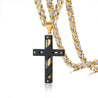 Men's Cross Necklace Lord's Prayer Stainless Steel