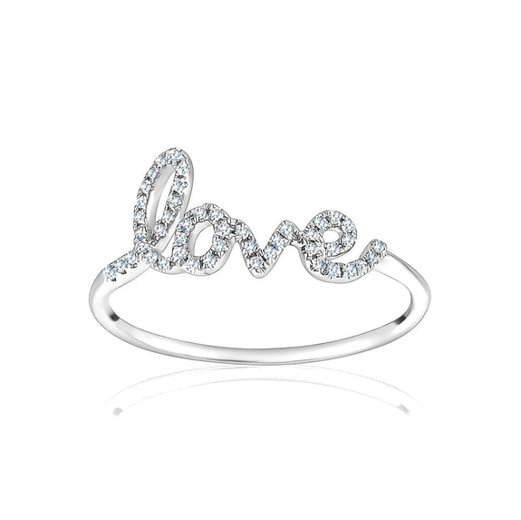 Christian Jewelled 'Love' Ring