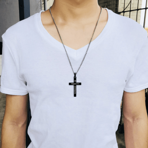 Philippians 4:13 Men's Necklace