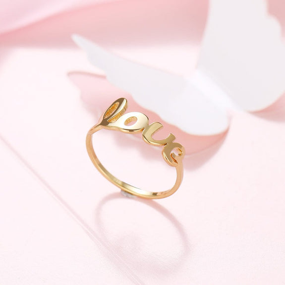Women's Minimalistic Christian 'Love' Ring