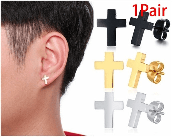 Minimalistic Christian Cross Earrings