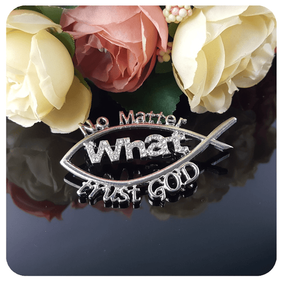 Christian 'No Matter What, Trust God' Lapel Pin