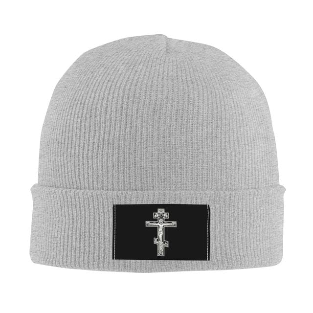 Crucifix Cross Beanie Hat | Religious Beanie for Men + Women