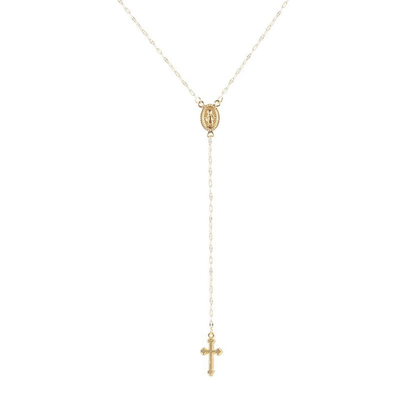 Women's Christian Rosary Pendant Necklace