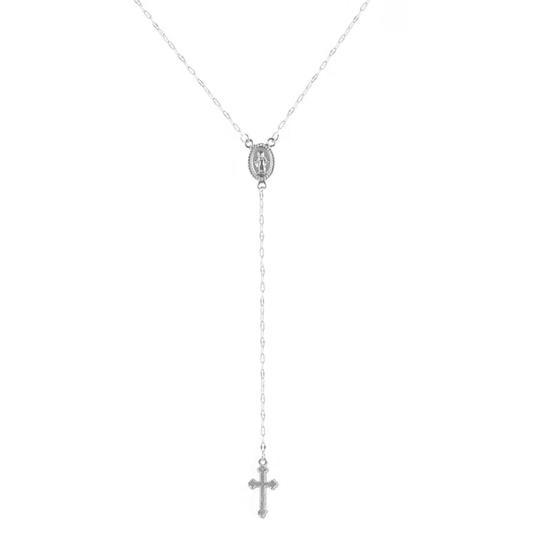Women's Christian Rosary Pendant Necklace