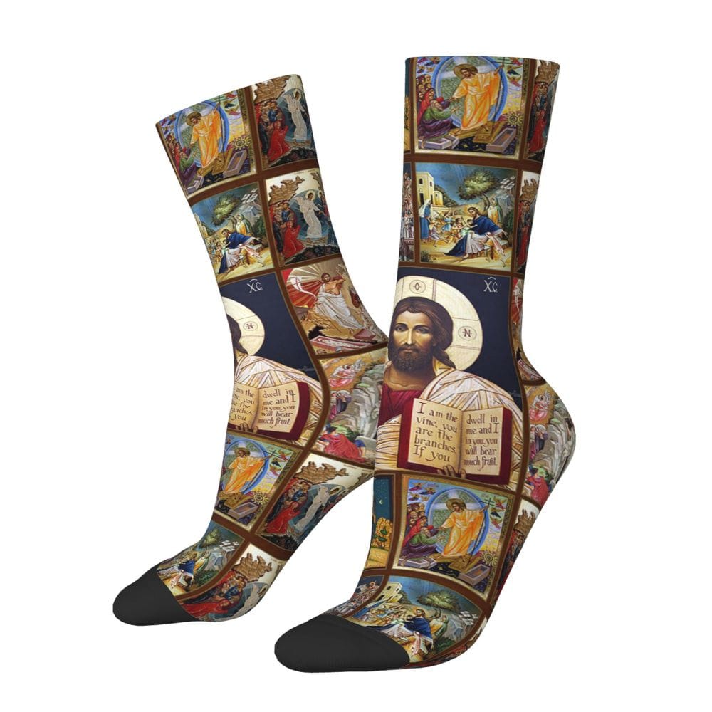 Mosaic Jesus Socks
