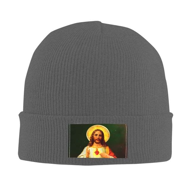 Jesus Portrait Beanie Hat | Religious Beanie Hat for Men and