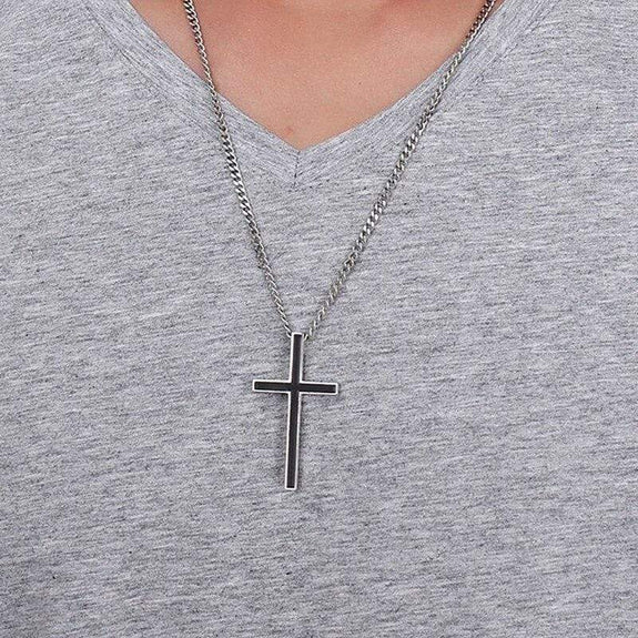 cross necklace stainless steel