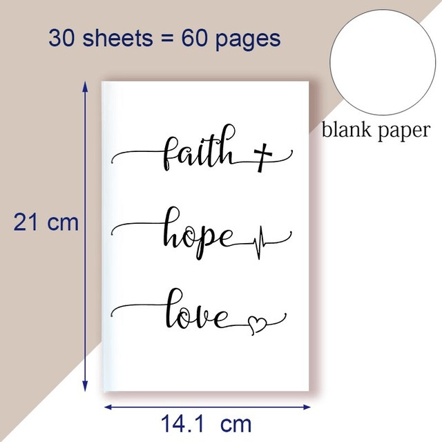 Christian 'Faith, Hope, Love' A5 Notebook