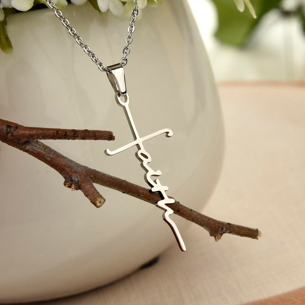 Faith Cross Necklace - John 3:16