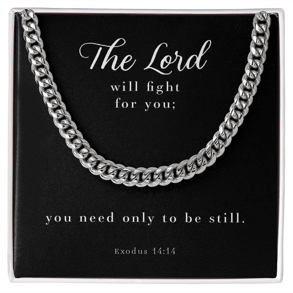 Cuban Link Chain - Men's Necklace - Exodus 14:14