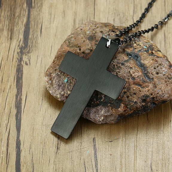 Men's Christian Necklace  Lord's Prayer Cross