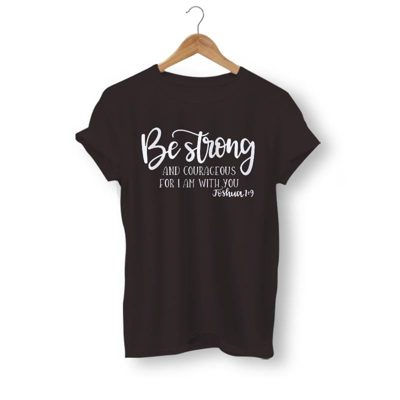 be-strong-and-courageous-womens-t-shirt-black