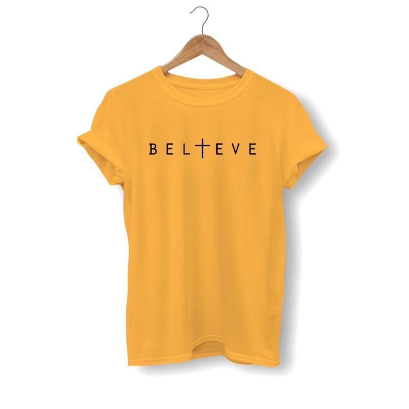 believe-cross-shirt yellow