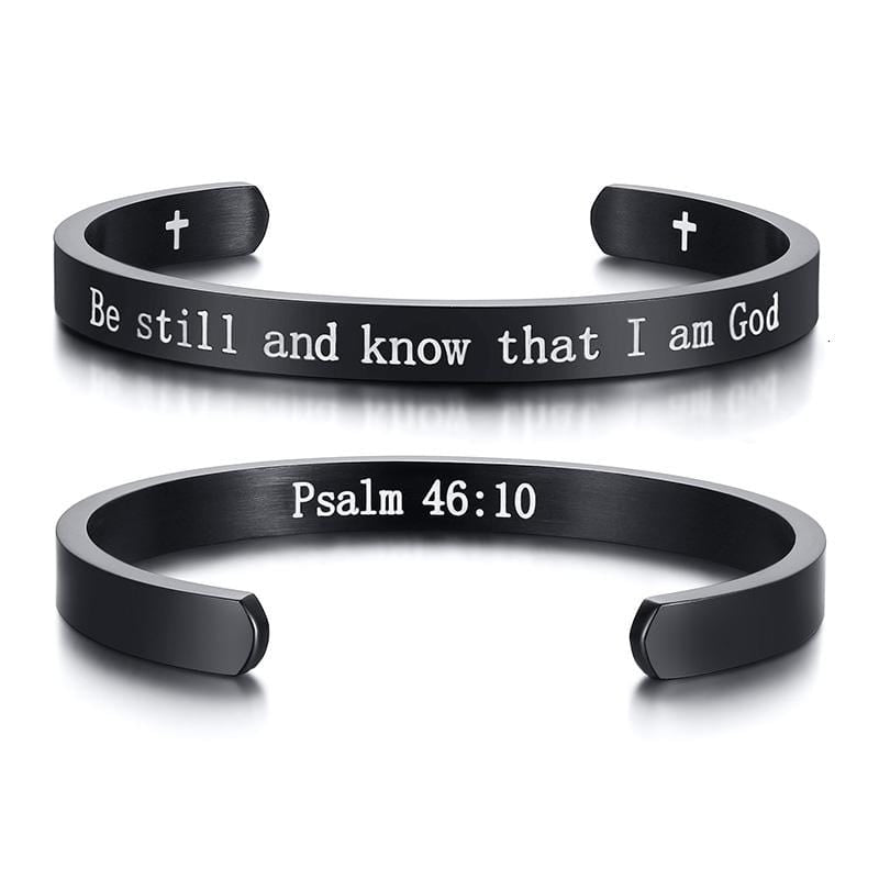 be still and know that i am god cuff bracelet