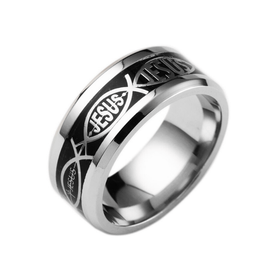 Jesus Christ Ring Silver Lord's Guidance