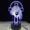 jesus 3d illusion lamp blue
