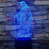 virgin mary table lamp blue
