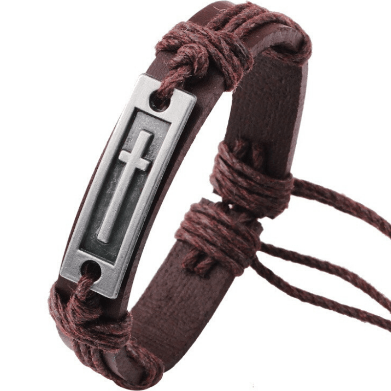 Leather Cross Bracelet | lord's Guidance | Lord's Guidance