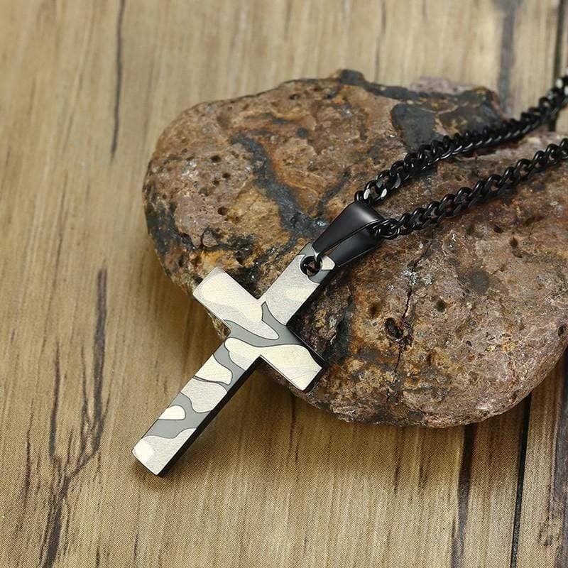 Camo Necklace Cross