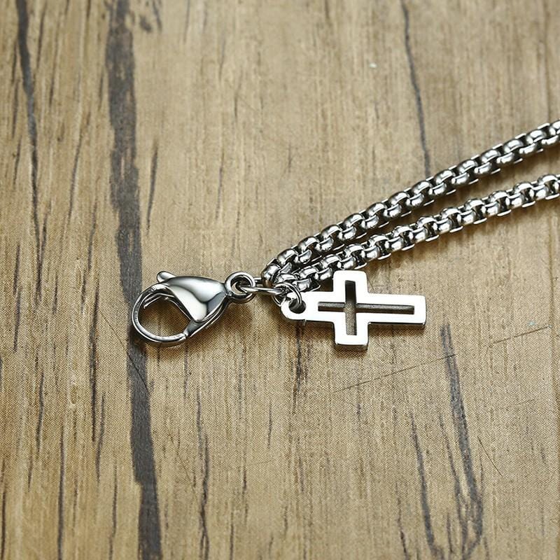 Men's Cross Bracelet  Cross Charm Chain