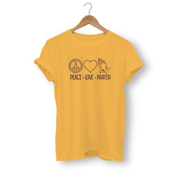 peace love prayer t-shirt