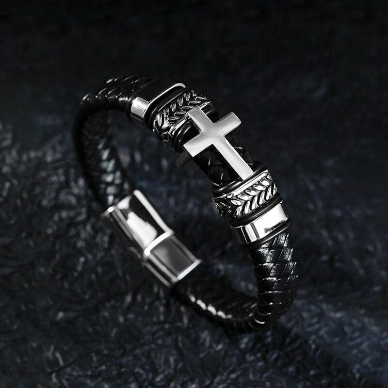 cross-bracelet-with-leather-and-steel