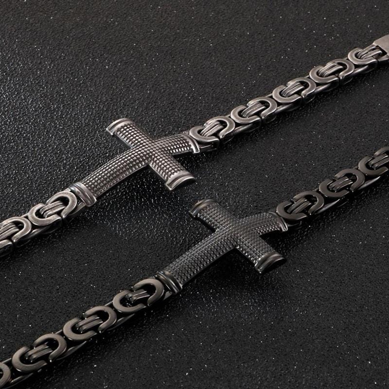 christian-cross-link-chain-bracelet