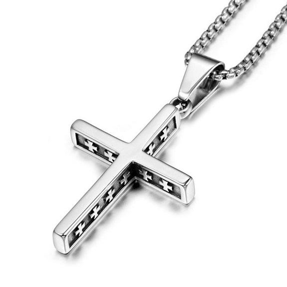 mens stainless steel cross